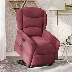 vidaXL Fauteuil inclinable rouge bordeaux tissu