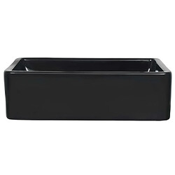 Acheter vidaXL Lavabo Céramique Rectangulaire Noir 41 x 30 x 12 cm