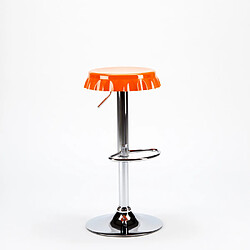 Avis Superstool Tabouret haut bar et cuisine forme de capsule de bouteille design moderne Dallas | Orange