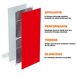 Acheter Ilo Radiateur électrique plat panneau rayonnant en verre 120x60cm 750W convertible en sèche serviette