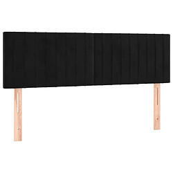 vidaXL Têtes de lit 2 pcs Noir 72x5x78/88 cm Velours