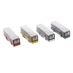 4pcs Bus Electrique Miniature Véhicules Moquettes pour Décoration Train Paysage Echelle 1: 100 pas cher