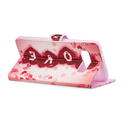 Wewoo étuis en cuir Coque Housse Etui à rabat horizontal Love Pattern pour Galaxy S10 +, avec porte-cartes et emplacements pour cartes pas cher