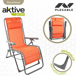 Chaise longue Aktive Textilène Orange 160 x 76 x 52 cm pas cher