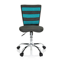 Siège de bureau enfant / Siège pivotant KIDDY COMFORT I Tissu maille gris / turquoise hjh OFFICE 