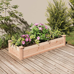 Maison Chic Jardinière,Lit surélevé de jardin - Bac à fleurs - pot de fleur doublure 120x45x25 cm bois massif sapin -GKD59438