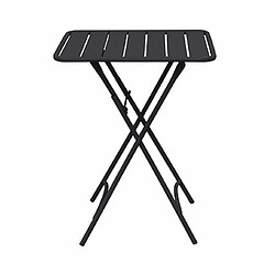 Avis Mes Ensemble table + 2 chaises de jardin pliable en métal gris - BACA