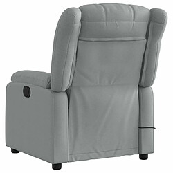 Acheter Maison Chic Fauteuil Relax pour salon, Fauteuil de massage inclinable électrique gris clair tissu -GKD75653