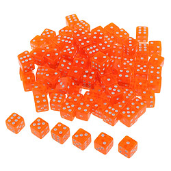 Avis 100pcs 6 dés de jeu 15 dés dés pour jeux de société et enseignement des mathématiques orange