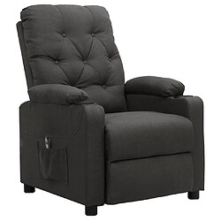 vidaXL Fauteuil inclinable électrique Gris foncé Tissu