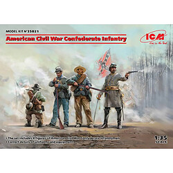 Icm Figurine Mignature American Civil War Confederate Infantry