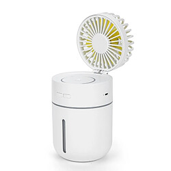 Wewoo Ventilateur électrique d'humidification de bureau avec chargeur à 3 vitesses réglable en charge USB (blanc)