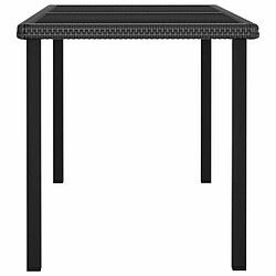 Salle à manger de jardin 5 pcs,Table et chaise à dîner Résine tressée Noir -MN22341 pas cher