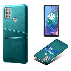 Coque en TPU + PU avec porte-cartes vert pour votre Motorola Moto G10/G30