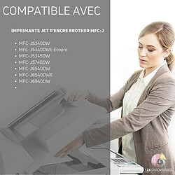 Avis 123CONSOMMABLES - LC422XL - Cartouches d'encre XL Grande capacité LC-422XLVAL Compatible avec Brother LC-422XLVAL pour Brother MFC-J5340DW MFC-J5345DW MFC-J5740DW MFC-J6540DW MFC-J6940DW