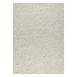 RUGSX Tapis en laine TAHAR 99001C beige - TISSÉ MAIN boucle, losanges, bohème 120x180 cm