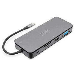 DIGITUS DA-70896 11 Port USB-C Dockingstation mit SSD GehÃ¤use