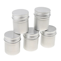 5 Pcs 50ML Pots Vide en Aluminium Pot Cosmétique Rechargeable pour à Lèvre