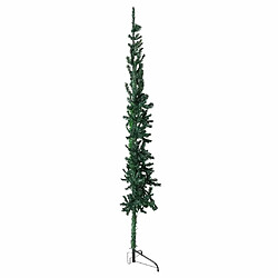 Avis vidaXL Demi sapin de Noël artificiel mince avec support Vert 120 cm