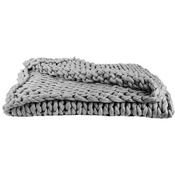 Acheter The Home Deco Factory Plaid grosse maille en acrylique- 150x120 cm - Gris