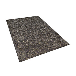 Beliani Tapis en viscose gris foncé et dorée au motif taches 140 x 200 cm ESEL