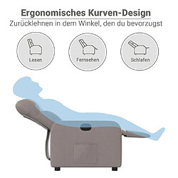 vidaXL Fauteuil inclinable électrique Taupe Tissu pas cher