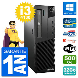 PC Lenovo ThinkCentre M93p SFF i3-4130 RAM 32Go Disque 500Go Windows 10 Wifi - Occasion