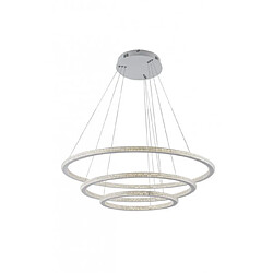 Fan Europe Suspension LED intégré Bryant 1 ampoule Aluminium,Diffuseur acrylique blanc