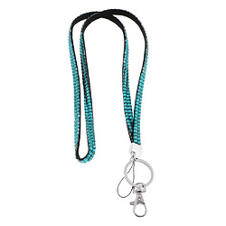 Acheter Lanière ID Badge Card Holder Strap Sparkling Phone Neck Straps Blue