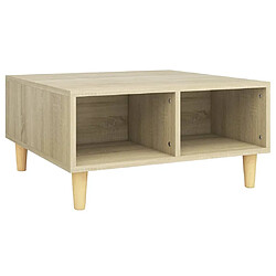 Maison Chic Table basse,Table Console Table d'appoint, Table pour salon Chêne sonoma 60x60x30 cm Aggloméré -MN36844