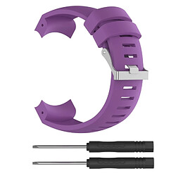 Avis Wewoo Bracelet pour montre connectée Dragonne de remplacement en silicone SUUNTO Core ALU Noir Violet