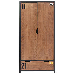 Mes Armoire 2 portes 100x55x200 cm marron - BORY