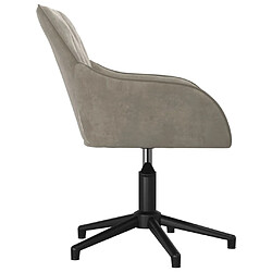 Acheter Maison Chic Chaise Gaming | Chaise pivotante de bureau Ergonomique Fauteuil Gris clair Velours -GKD13726