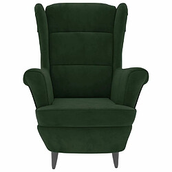 Avis Maison Chic Fauteuil relax,Chaise pour salon vert foncé velours -MN21179