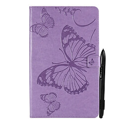 Etui en PU motif papillon avec support violet pour votre Samsung Galaxy Tab A7 Lite 8.7 pouces/T225/T220