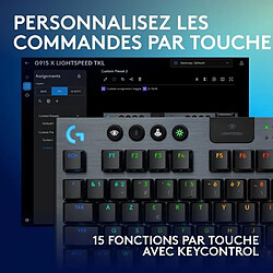 Acheter Clavier gamer - sans fil - Logitech G - G915 TKL X - Switch tactile - AZERTY - Noir