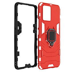 Avizar Coque Realme 8 Pro et 8 Hybride Antichoc Bague Métallique Support rouge