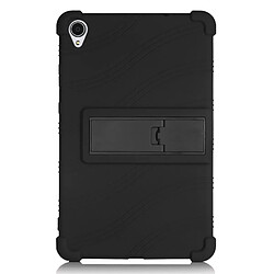 Coque en silicone souple avec béquille coulissante noir pour votre Lenovo Tab M8 8705/8505