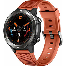 Vendos85 Montre Connectée Homme Ronde Smartwatch Montre Sport Cardiofrequencemetre Intelligente IP68 orange