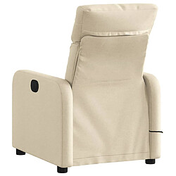 Avis vidaXL Fauteuil de massage inclinable Crème Tissu