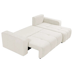 Bestmobilier Nicole - canapé d'angle réversible 4 places convertible avec coffre en tissu pas cher