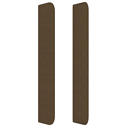 Acheter Maison Chic Tête de lit moderne avec oreilles pour chambre - Décoration de lit Marron foncé 203x16x118/128 cm Tissu -MN95496