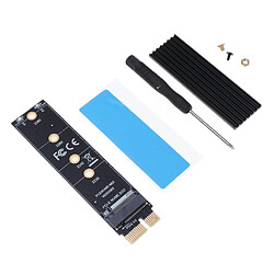 Acheter Adaptateur M.2 NVME PCIE à M2 LED NVME SSD Carte D'interface Adaptateur D'ordinateur PCIE X1 M2 M.2 NVMe SSD à PCIE + Radiateur Noir