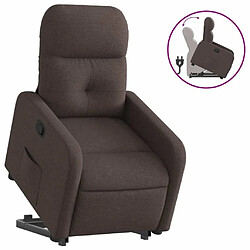 Maison Chic Fauteuil Relax pour salon, Fauteuil inclinable marron foncé tissu -GKD69211