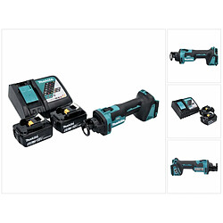 Makita DCO 181 RG Affleureuse plaque de plâtre sans fil 32000 tr/min Brushless 18V + 2x Batteries 6,0 Ah + Chargeur