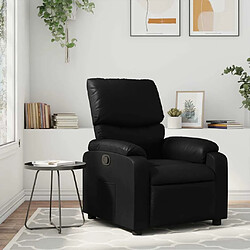 Maison Chic Fauteuil inclinable,Fauteuil luxe de relaxation Noir Similicuir -MN11792