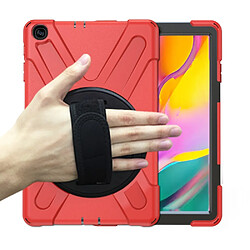 Coque en TPU + Silicone combo en forme de X rouge pour votre Samsung Galaxy Tab A 10.1 (2019) SM-T515