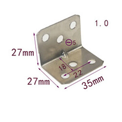 Acheter 20pcs connecteur d'armoire de cadre de meuble support fixe angle poli 27 x 27 x 35mm