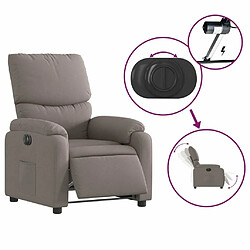 Maison Chic Fauteuil Relax pour salon, Fauteuil inclinable électrique Taupe Tissu -GKD69646 pas cher