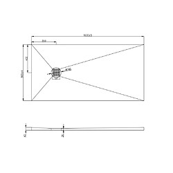 Acheter Vente-Unique Receveur à carreler en polystyrène extrudé re-découplable - 160 x 90 x 4 cm - DELOS